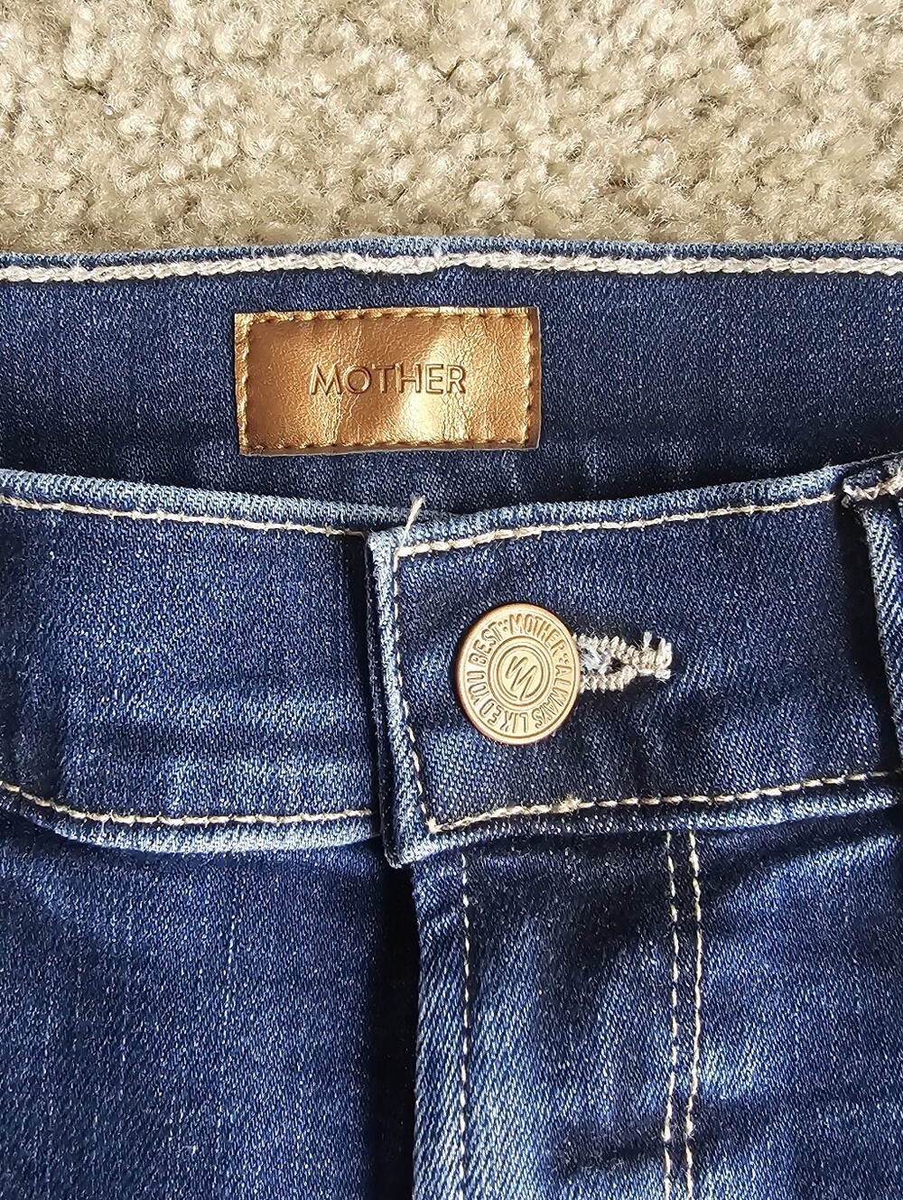 Mother Size 27 High Waisted Runaway Slim Flare Jeans In Teaming Up Wash - Picture 5 of 9